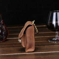 Cool Brown Leather Cell Phone HOLSTER Belt Pouches for Men Waist Bags BELT BAG For Men