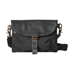 Cool Canvas Leather Mens Messenger Shoulder Bag Small Canvas Side Bag Courier Bags for Men
