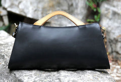 Handmade handbag black purse leather crossbody bag shoulder bag women - EverHandmade