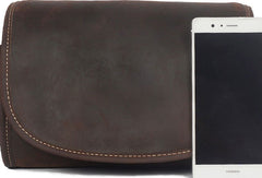 Vintage Leather Saddle Messenger Bag Mens Side Bag Postman Bag For Men
