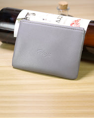 Cute Women Coffee Leather Mini Zip Coin Wallet Change Wallet Zipper Change Wallet For Women