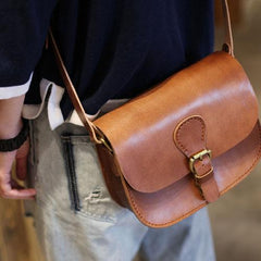 Women's Satchel Purse Brown Leather Satchel Purse - Annie Jewel