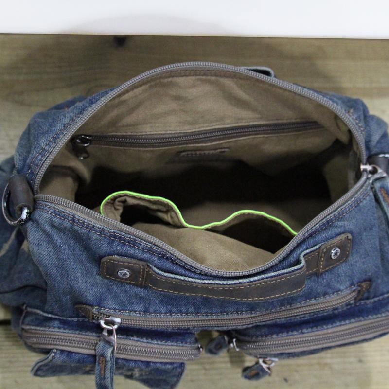 Blue Denim Mens Womens Side Bag Courier Bag Blue Jean Shoulder Bag Mes