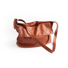 Vintage WOMENs LEATHER Large Messenger Bag Shoulder Bag Purse FOR WOMEN