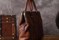 Vintage Cool leather mens Briefcase Business Briefcase laptop Briefcases for Men - EverHandmade