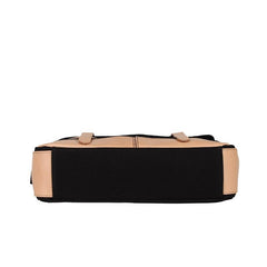 Black Canvas Leather Mens Side Bag Messenger Bags Navy Blue Canvas Courier Bags for Men