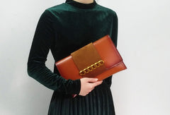 Genuine Leather Clutch Bag Purse Shoulder Bag for Women Leather Crossbody Bag - EverHandmade