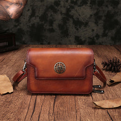 Vintage Leather Brown Womens Small Shoulder Purse Red Shoulder Bag Green Crossbody Purse For Women