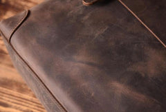 Handmade Cool leather mens Briefcases vintage laptop Briefcase Business Briefcase - EverHandmade