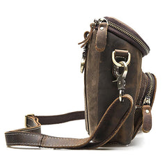 Leather Mens Cell Phone Holster Belt Pouch Waist Bag Mens Side Bag Shoulder Bag for Men