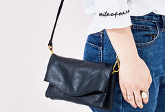 Handmade Leather Clutch Wristlet Purse Shoulder Bag for Women Leather Crossbody Bag