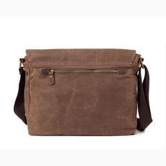 Casual Waxed Canvas Leather Men's Side Bag Shoulder Bag Messenger Bag For Men
