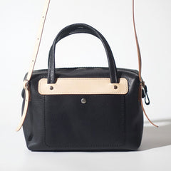Handmade Leather Black Womens Handbag Fashion Shoulder Bag for Women
