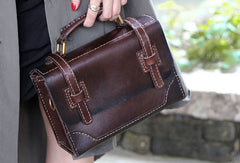 Handmade messenger bag satchel purse leather crossbody bag shoulder bag women