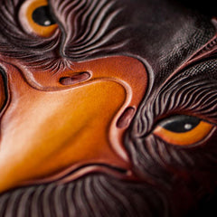 tooled leather wallet mens Tooled Leather Wallet Eagle Biker Chain Wallets Cool Leather Wallet With Chain Wallet for Men