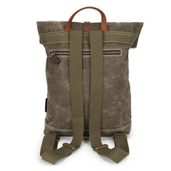 Waxed Canvas Mens Cool Backpacks Canvas Travel Backpack Canvas School Backpack for Men