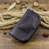 Brown Leather Men's Key Wallet Car Key Case Black Leather Key Holder For Men