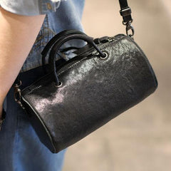 Small Black Leather Crossbody Bag Purse - Annie Jewel