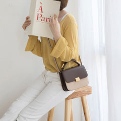 Stylish Leather Womens Small Handbag Work Purse Shoulder Bag for Women