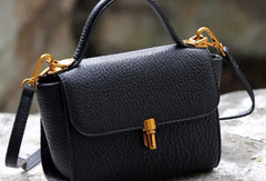 Handmade Leather Vintage Mens Black Handbag Shoulder Bag for women