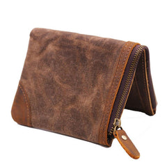 Mens Canvas Small Wallet for men Bifold Cool Men billfold Small Wallet