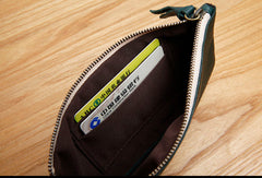 Genuine Leather billfold Long Wallet Zipper Slim Wallet Coin Change Card Wallet Purse For Women