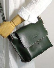 Cute Brown LEATHER Side Bag Handmade WOMEN Brown Crossbody BAG Phone Purse FOR WOMEN