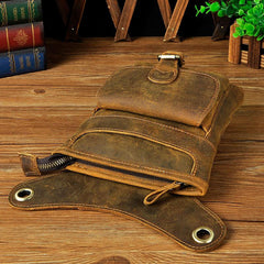 Cool Biker Leather Drop Leg Bag Mens Belt Pouch Waist Bag Shoulder Bag for Men