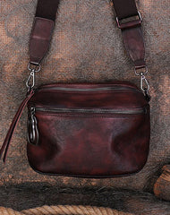 Vintage Green Leather Womens Saddle Shoulder Bag - Bill Slots Detail
