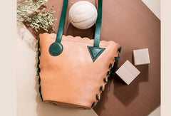 Handmade Genuine Leather Shopper Bag Bucket Bag Shoulder Bag Purse For Women - EverHandmade