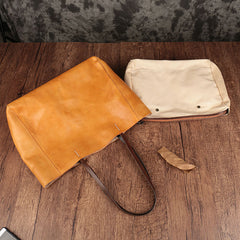 Fashion Brown Large Leather Tote Bag Shopper Bag Big Black Tote Purse For Women