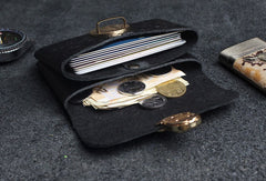 Handmade card leather change coin wallet flowral leather billfold wallet for men women - EverHandmade