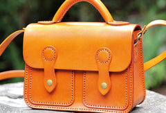 Handmade handbag satchel purse leather crossbody bag shoulder bag women