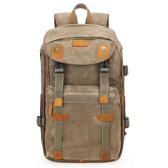 Brown CANVAS WATERPROOF MENS 15'' CANON CAMERA BACKPACK LARGE NIKON CAMERA BAG DSLR CAMERA BAG FOR MEN