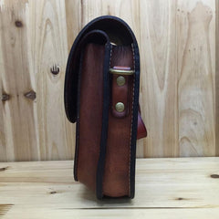 Leather Belt Pouch Mens Small Cases Waist Bag Hip Pack Belt Bag Fanny Pack Bumbag for Men