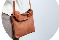 Handmade Genuine Leather Handbag Tote Bag Shopper Bag Shoulder Bag Purse For Women