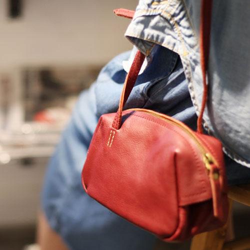 Grey Womens Leather Satchel Side Bag Red Leather Crossbody Bag Shoulder Bag for CM03611103
