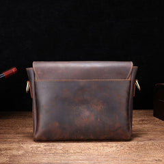 Cool Leather Messenger Bag Side Bag Vintage Shoulder Bag For Men