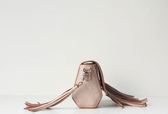 Handmade leather beige purse phone bag shoulder bag cossbody bag purse women - EverHandmade