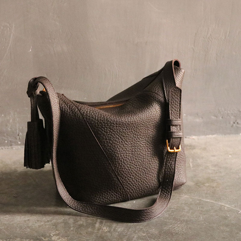 Vintage LEATHER WOMEN Bucket Shoulder Purse SHOULDER BAG Purse FOR WOMEN