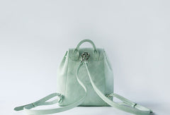Handmade leather purse backpack green bag shoulder bag satchel bag purse women - EverHandmade