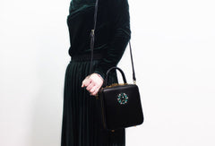 Genuine Leather Square Bag Handbag Purse Shoulder Bag for Women Leather Crossbody Bag