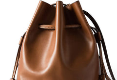 Genuine Leather bucket bag shoulder bag for women leather crossbody bag - EverHandmade