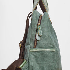 Canvas Green Women Cool Backpack Canvas Travel Bag Canvas Handbag for Women