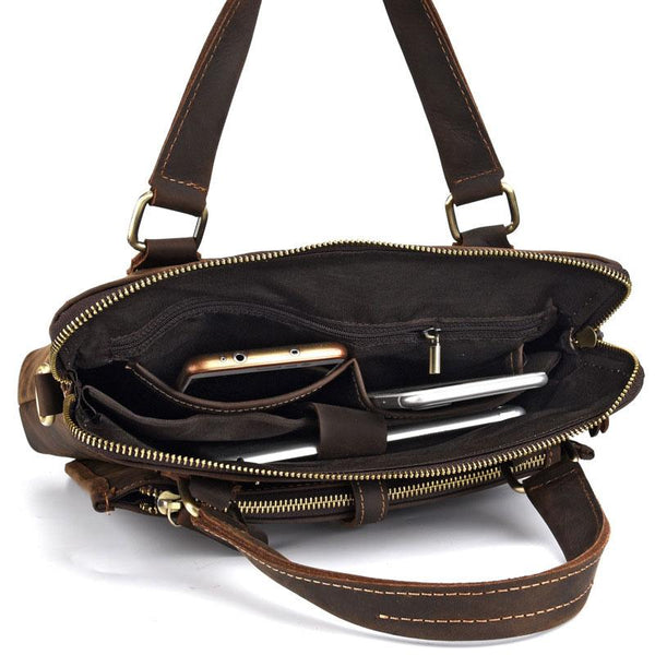 Retro Leather Men Vintage Briefcase Handbags Shoulder Bags Business Bag For Men FY02992151