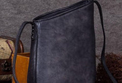 Genuine Leather Handbag Vintage Bucket Bag Crossbody Bag Shoulder Bag Purse For Women - EverHandmade