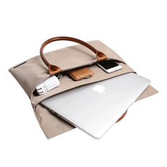 Fashion PVC Canvas Casual Black Men's Handbag Briefcase Business Laptop Handbag For Men