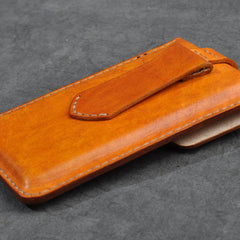 Handmade Leather Belt Pouch Mens Waist Bag Phone holsters for Men