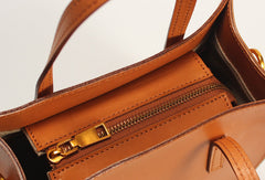 Brown Womens Leather Tote Purse Handbag Shoulder Bag Small for Women Leather Shopper Bag - EverHandmade