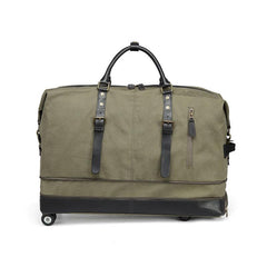 Army Green Canvas Mens Travel Bag Weekender Bag Business Hand Bag Large Travel Bag for Men